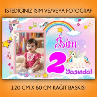 Unicornlu Doğum Günü Afişi 2